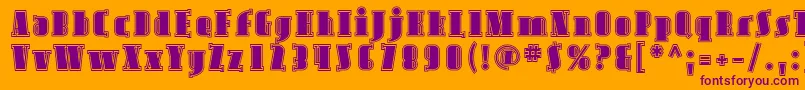 AvondaleInline Font – Purple Fonts on Orange Background