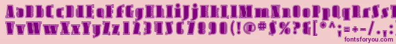 AvondaleInline Font – Purple Fonts on Pink Background