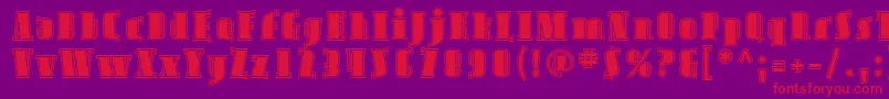 AvondaleInline Font – Red Fonts on Purple Background