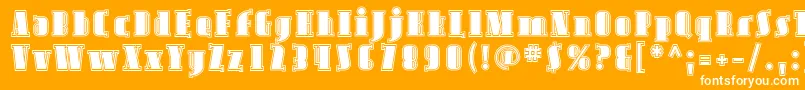 AvondaleInline Font – White Fonts on Orange Background