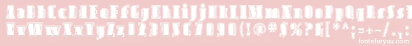 AvondaleInline Font – White Fonts on Pink Background