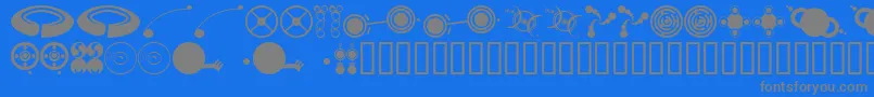 Fts4-Schriftart – Graue Schriften auf blauem Hintergrund