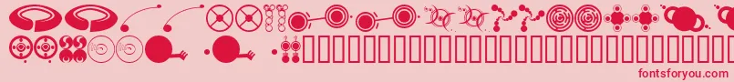 フォントFts4 – ピンクの背景に赤い文字