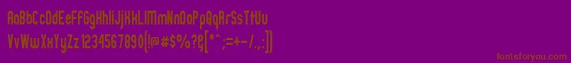 ZillahModernNarrow Font – Brown Fonts on Purple Background