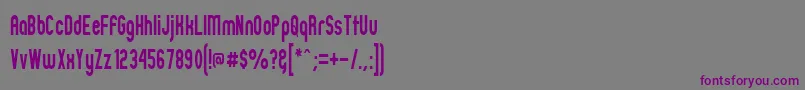 フォントZillahModernNarrow – 紫色のフォント、灰色の背景