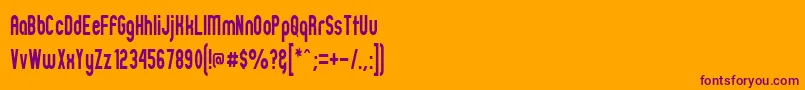ZillahModernNarrow-fontti – violetit fontit oranssilla taustalla
