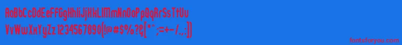 ZillahModernNarrow Font – Red Fonts on Blue Background