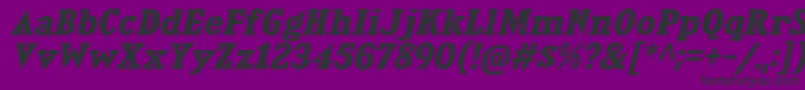 KingsbridgeExBdIt Font – Black Fonts on Purple Background