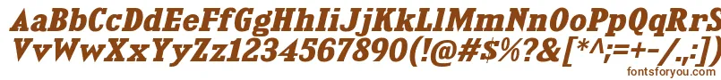 Шрифт KingsbridgeExBdIt – коричневые шрифты на белом фоне