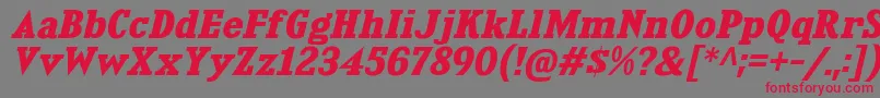 KingsbridgeExBdIt Font – Red Fonts on Gray Background