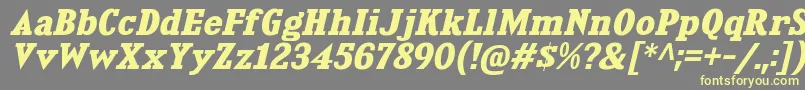 KingsbridgeExBdIt Font – Yellow Fonts on Gray Background