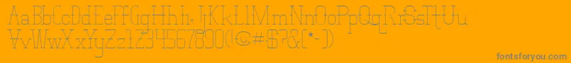 VloderstoneLiteBeta1 Font – Gray Fonts on Orange Background
