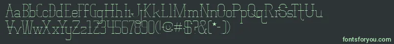 VloderstoneLiteBeta1-fontti – vihreät fontit mustalla taustalla