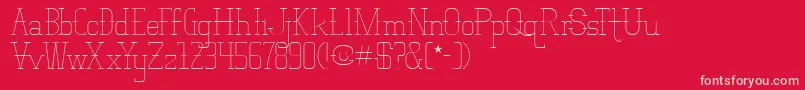 VloderstoneLiteBeta1 Font – Pink Fonts on Red Background