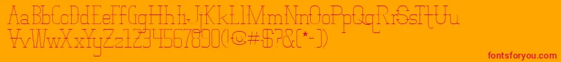 VloderstoneLiteBeta1 Font – Red Fonts on Orange Background
