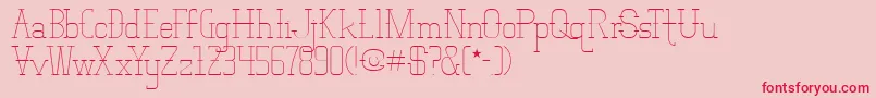 VloderstoneLiteBeta1 Font – Red Fonts on Pink Background