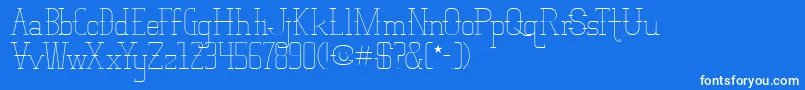 VloderstoneLiteBeta1 Font – White Fonts on Blue Background
