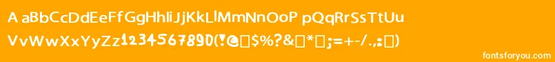 GreekClassics Font – White Fonts on Orange Background