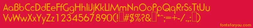 R791DecoRegular Font – Orange Fonts on Red Background