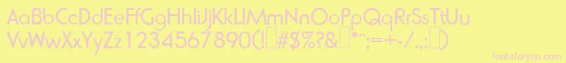 R791DecoRegular Font – Pink Fonts on Yellow Background