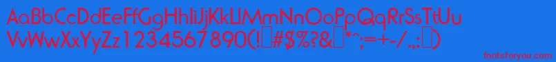 R791DecoRegular Font – Red Fonts on Blue Background