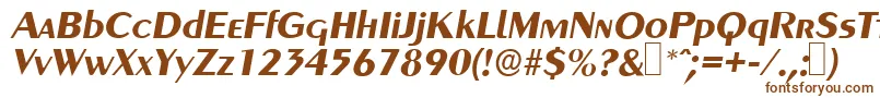 GreyhoundBolditalic-fontti – ruskeat fontit valkoisella taustalla