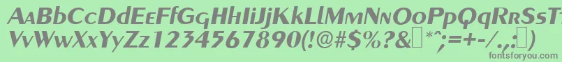 フォントGreyhoundBolditalic – 緑の背景に灰色の文字