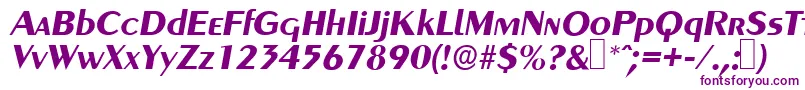 GreyhoundBolditalic Font – Purple Fonts on White Background