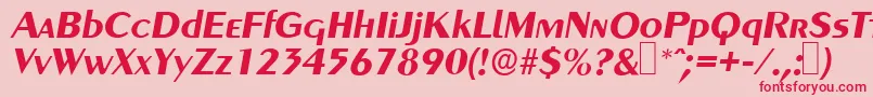 GreyhoundBolditalic Font – Red Fonts on Pink Background
