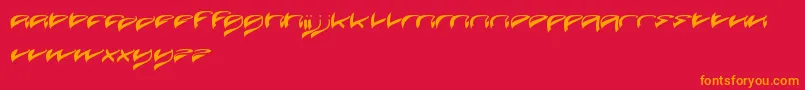 JavaIsland Font – Orange Fonts on Red Background