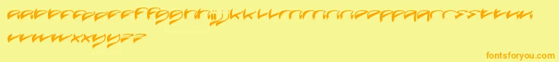 JavaIsland Font – Orange Fonts on Yellow Background