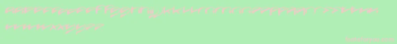 フォントJavaIsland – 緑の背景にピンクのフォント