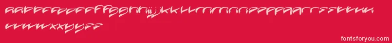JavaIsland-Schriftart – Rosa Schriften auf rotem Hintergrund