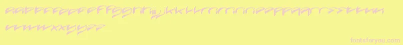 JavaIsland Font – Pink Fonts on Yellow Background