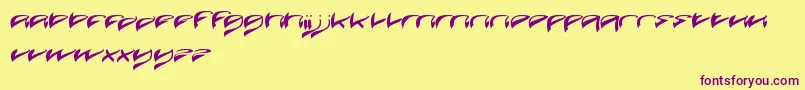 JavaIsland Font – Purple Fonts on Yellow Background