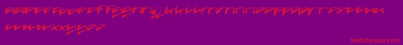 JavaIsland Font – Red Fonts on Purple Background