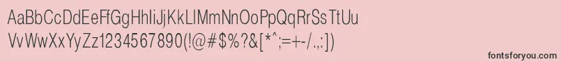 Weitere Informationen zur HelveticaCondencedNormalRegular-Schriftart HelveticaCondencedNormalRegular-Schriftart – Schwarze Schriften auf rosa Hintergrund