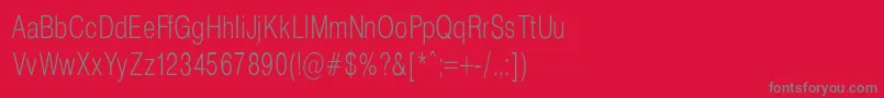 HelveticaCondencedNormalRegular Font – Gray Fonts on Red Background