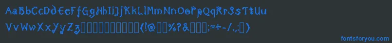 Шрифт TricktreatsleepBoldRegular – синие шрифты на чёрном фоне