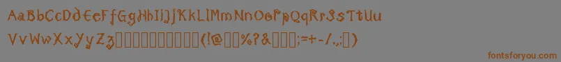 TricktreatsleepBoldRegular Font – Brown Fonts on Gray Background