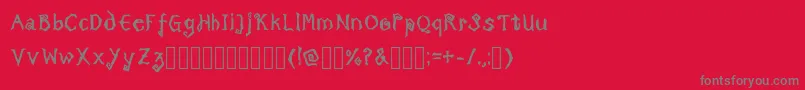 TricktreatsleepBoldRegular Font – Gray Fonts on Red Background