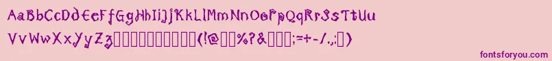 TricktreatsleepBoldRegular Font – Purple Fonts on Pink Background