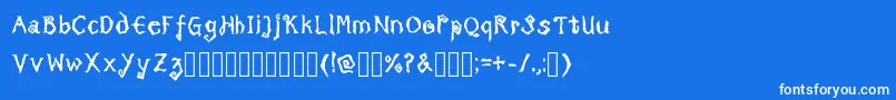 TricktreatsleepBoldRegular Font – White Fonts on Blue Background