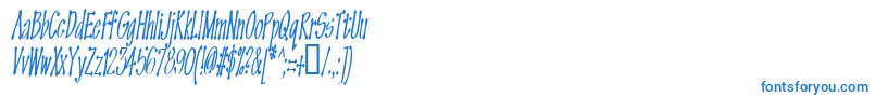 Omegaoldface-Schriftart – Blaue Schriften