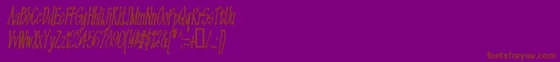 Omegaoldface Font – Brown Fonts on Purple Background