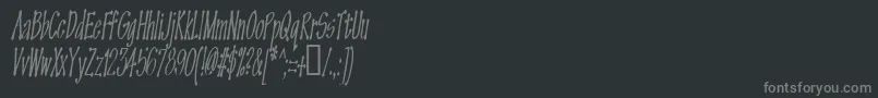 Omegaoldface-Schriftart – Graue Schriften auf schwarzem Hintergrund