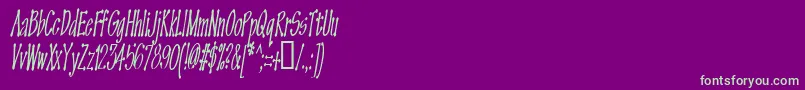 Fonte Omegaoldface – fontes verdes em um fundo violeta
