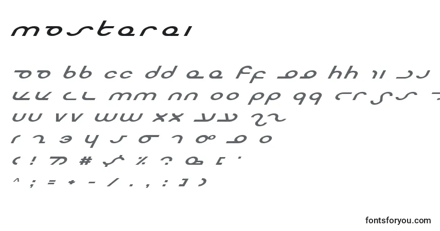 Czcionka Masterei – alfabet, cyfry, specjalne znaki