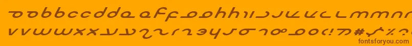 Masterei Font – Brown Fonts on Orange Background