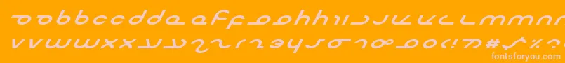 Masterei Font – Pink Fonts on Orange Background